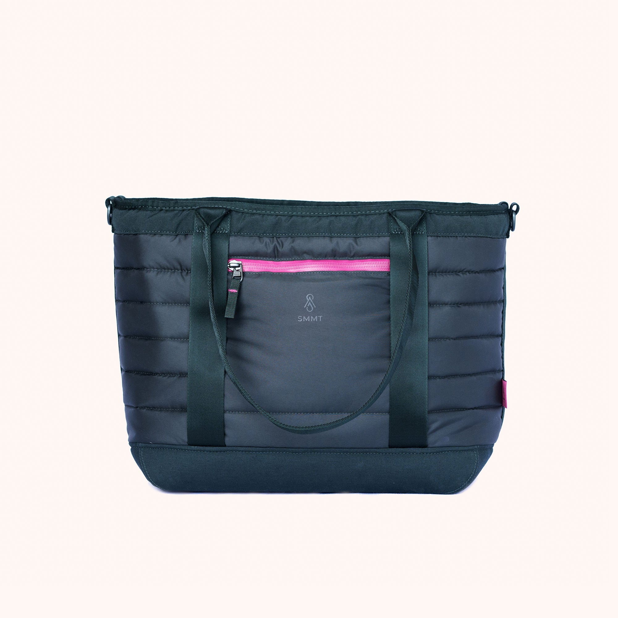front view of the 20 liter powderloft tote bag in black